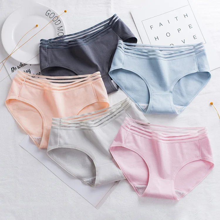 

Wholesale Lace Underwear Mid Rise Seamless Ladies Lingerie Women Cotton Panties