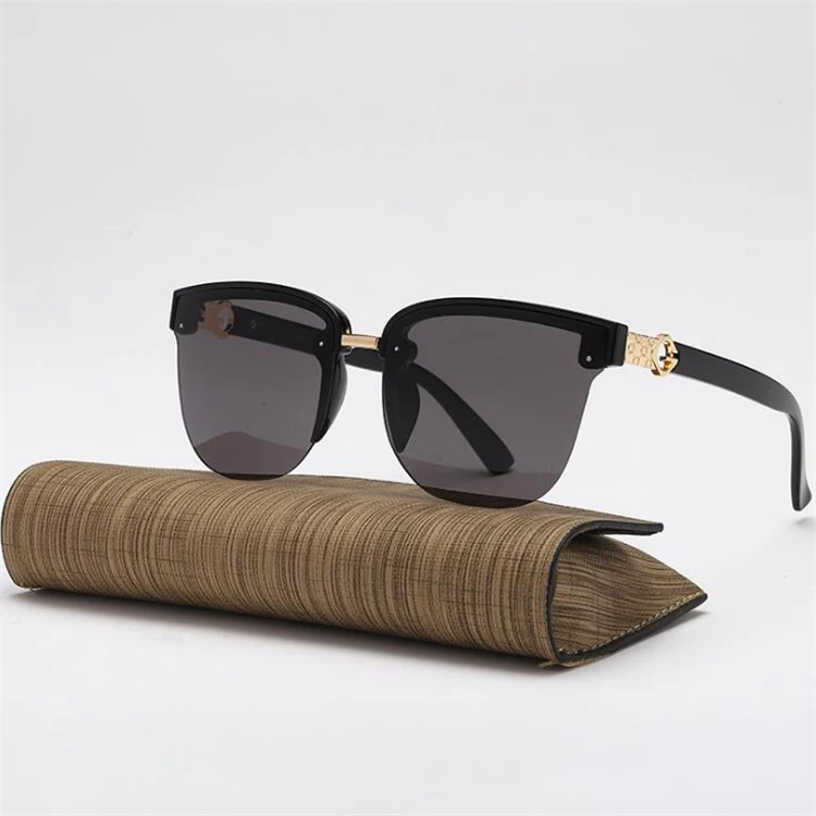 

Fashion Vintage Sun Glasses Women Men Half Frame Shades Luxury Brand Designer Sunglasses 2021, As pictures or customized color