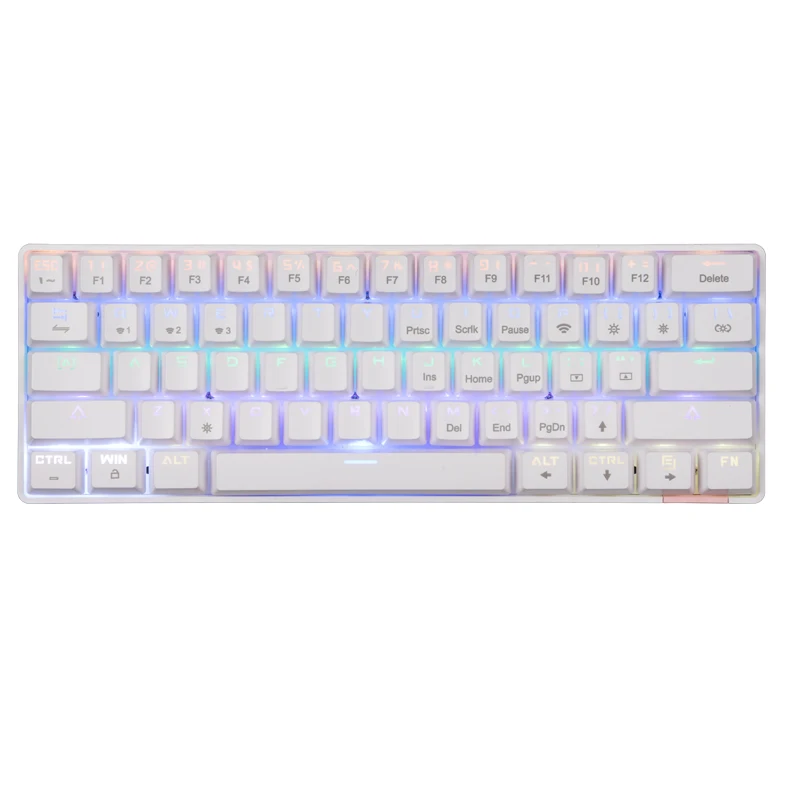 

Hot Sell rgb mechanical Bluetooth keyboard 61Keys Waterproof Gaming Keyboard Wired Mechanical Keyboard, Black