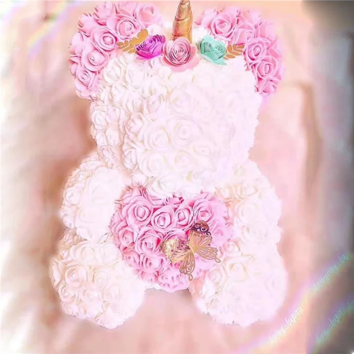 
Factory customization fashion panda 40cm Soap Foam Bear of Roses Bear Flower 