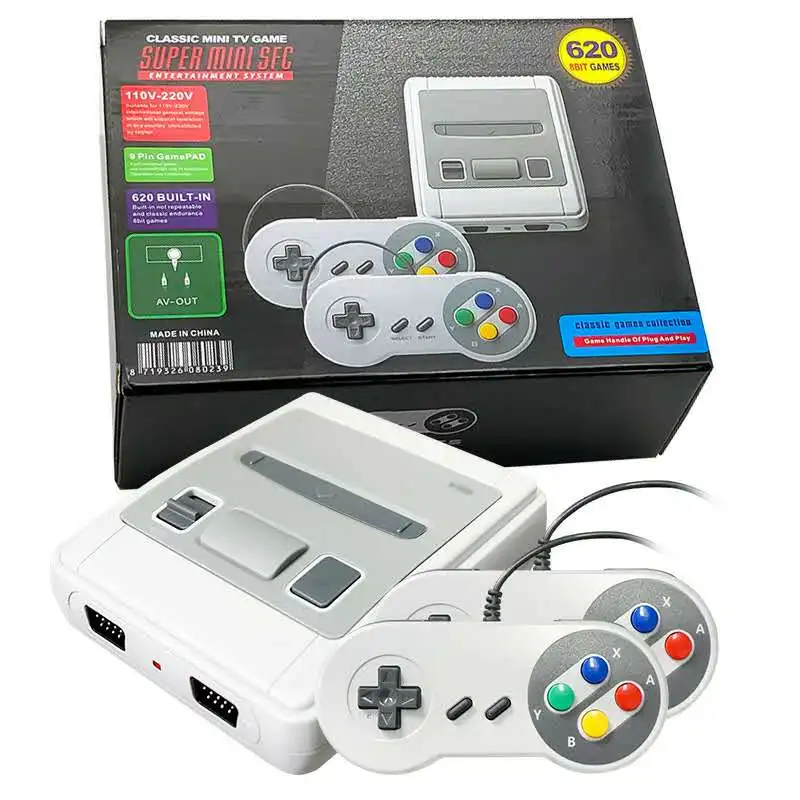 Good quality 620 game console Retro Mini Handheld TV Video Game Console Built-in 620 Games For NES, White