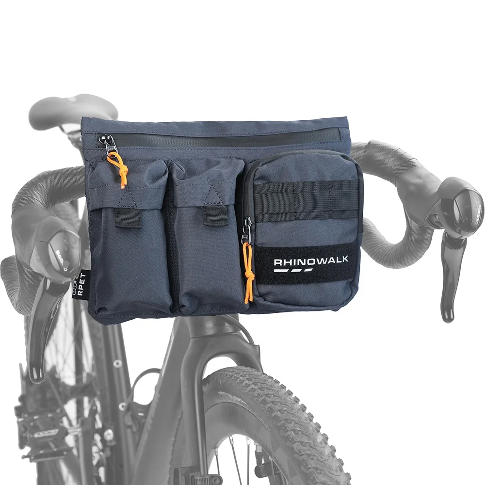 

Rhinowalk Bicycle Handlebar Bag RPET Material Bike Commuters Handlebar Front Pouch for Urban Cycling