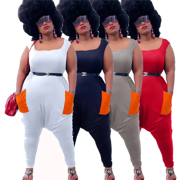 

DUODUOCOLOR Summer fashion temperament new style zipper casual sleeveless 2021 solid color women jumpsuit D10795, White, red, gray, black