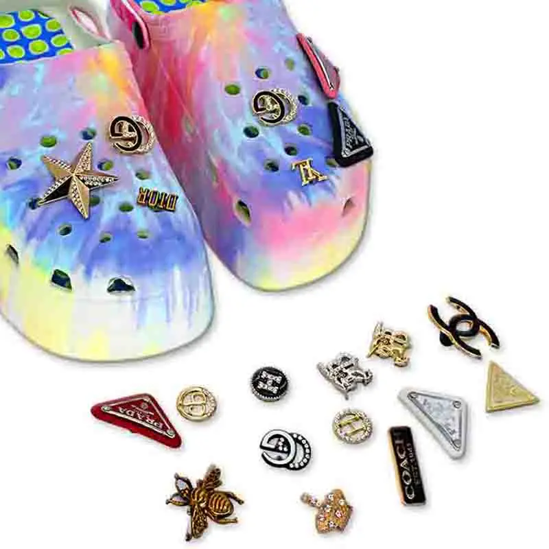 

2021Hot sale High-class metal bling diamond croc shoe decoration accessories charms for croc shoe