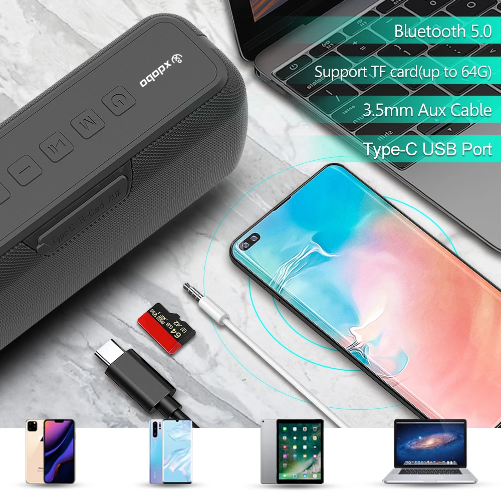 XDOBO X7 Voice Assistant Portable Speaker 50W Wireless Speaker Soundbar mini bluetooth speaker - ANKUX.COM