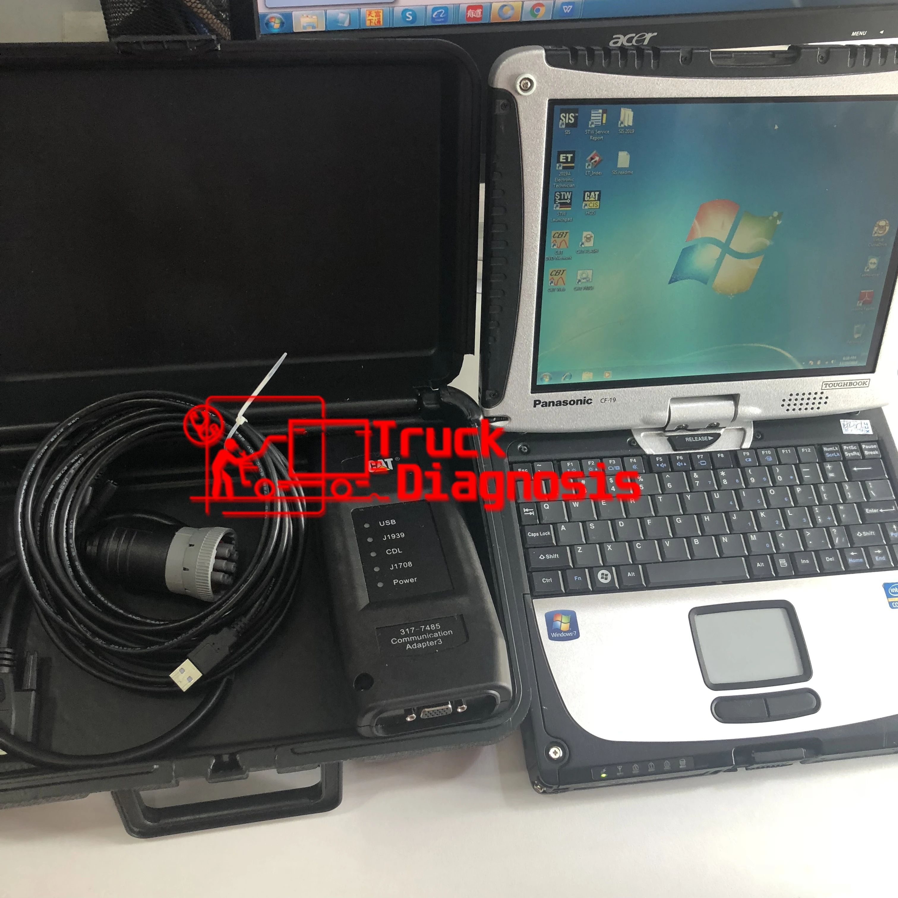 

ET Communication Adapter III comm 3 diagnostic tool with ET diagnostic interface+sis software+Flash software+CF52 laptop