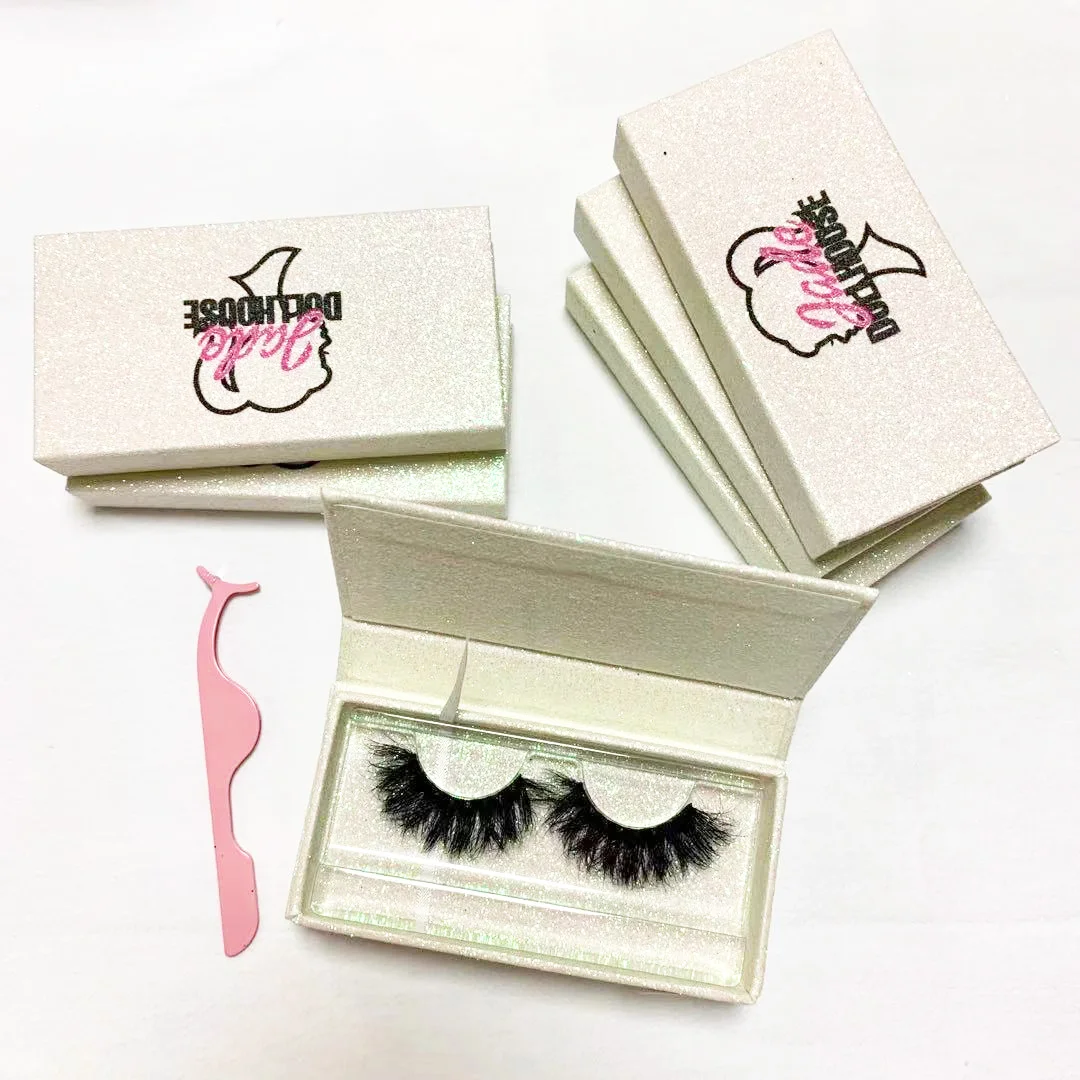 

light band siberian medium length mink fluffy lashes curly custom package wholesale vendors