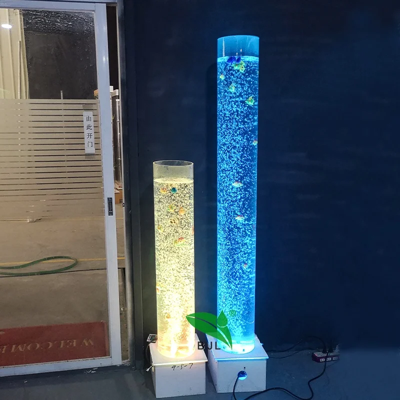 

new design LED water bubble round column lamp decorations for home