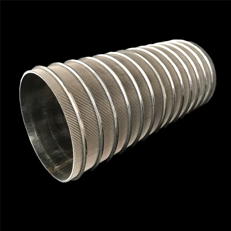 
ribbed-type wire wrapped screen Stainless Steel Wedge Wire Filter Mesh 