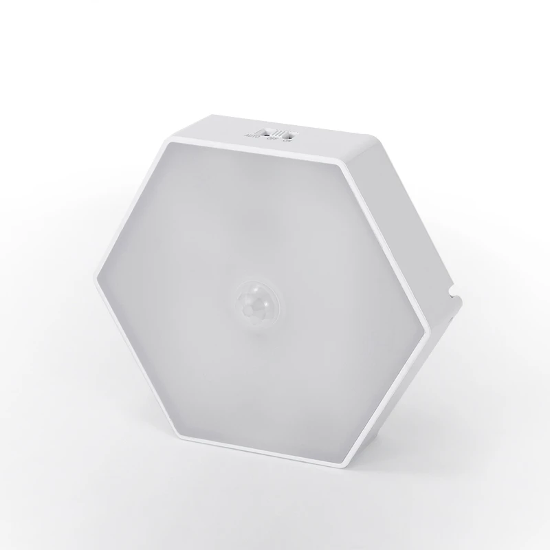 High Quality Home Decor Battery Operated Magnetic Low MOQ Hexagon Shape Touch Sensor Led Night Light