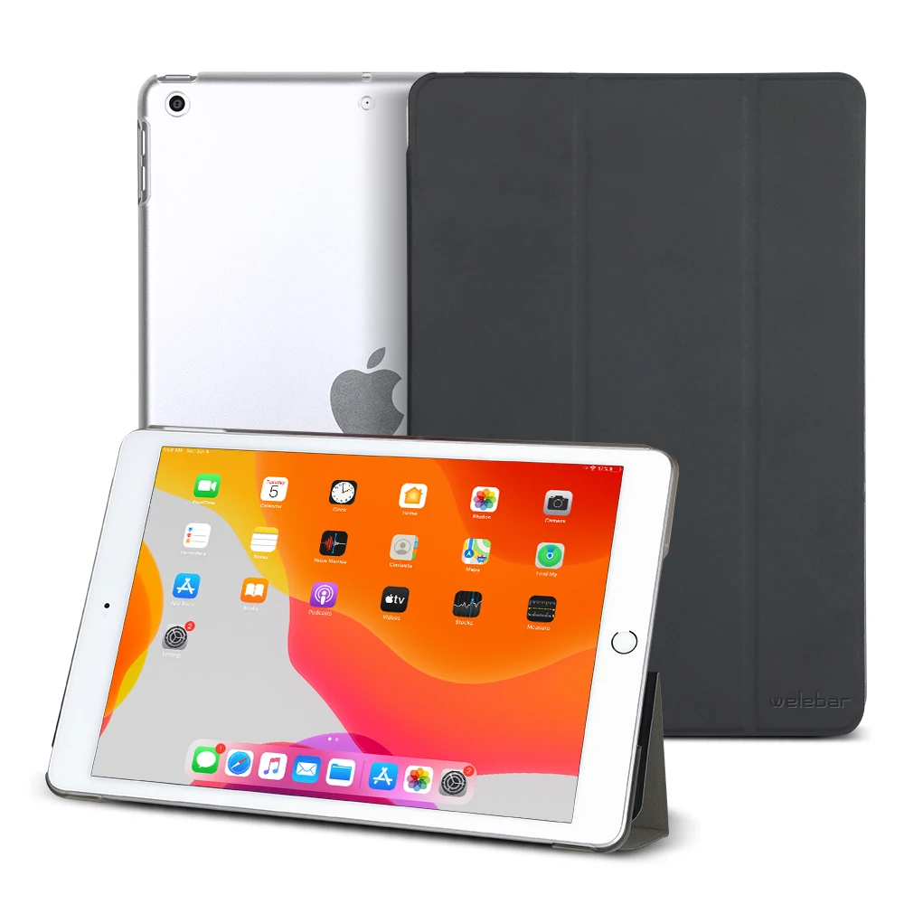 

Welebar 10.2 inch tablet protective smart folding stand case for ipad 10.2" 2019/2020 frosting cover case