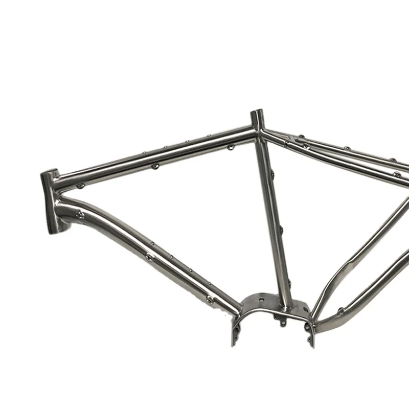 

Titanium fat bike frame with bafang bridge /Shimano gear box electric case Electric Bicycle frame, Metal