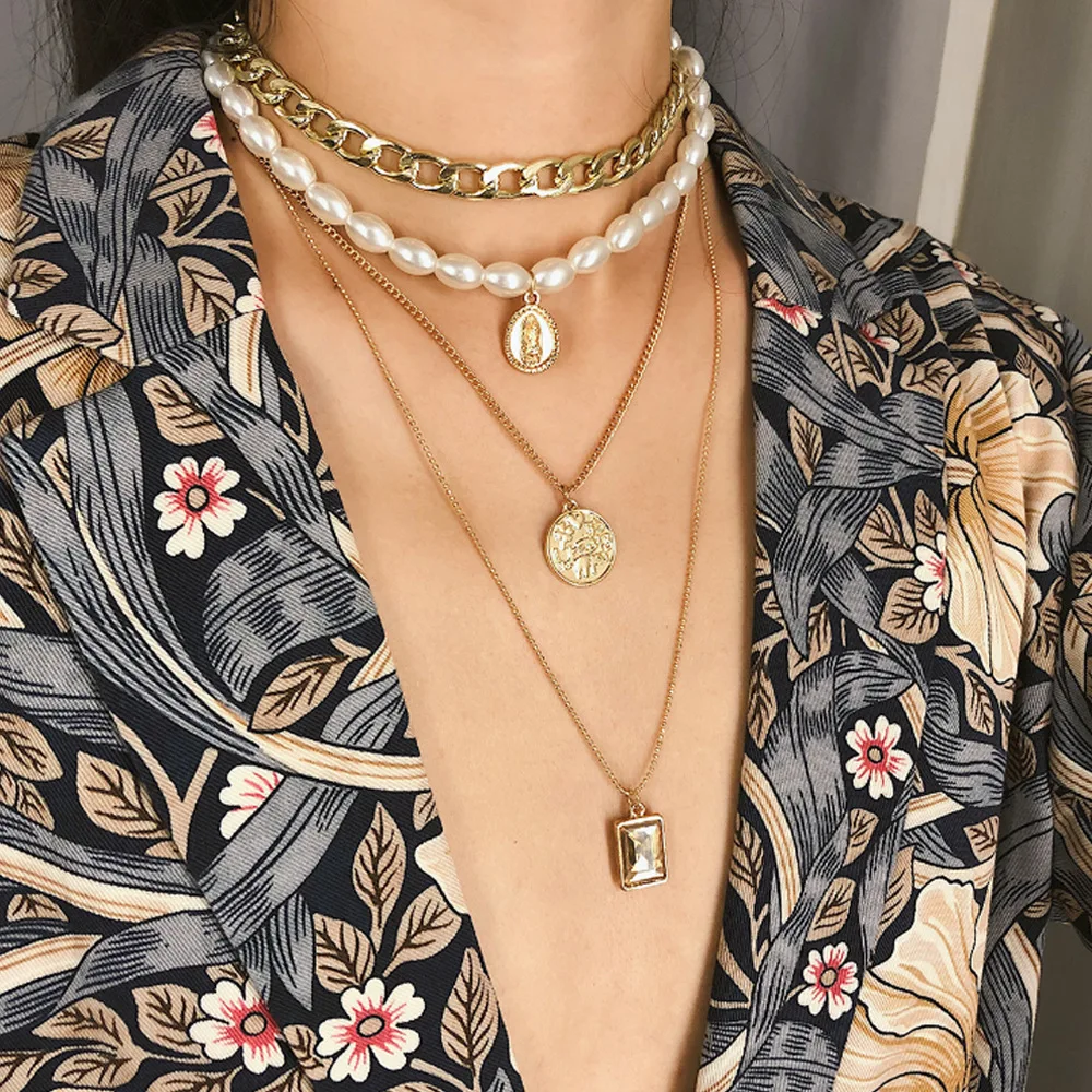 

fashion gold pearl necklace price for women wholesale N2012092