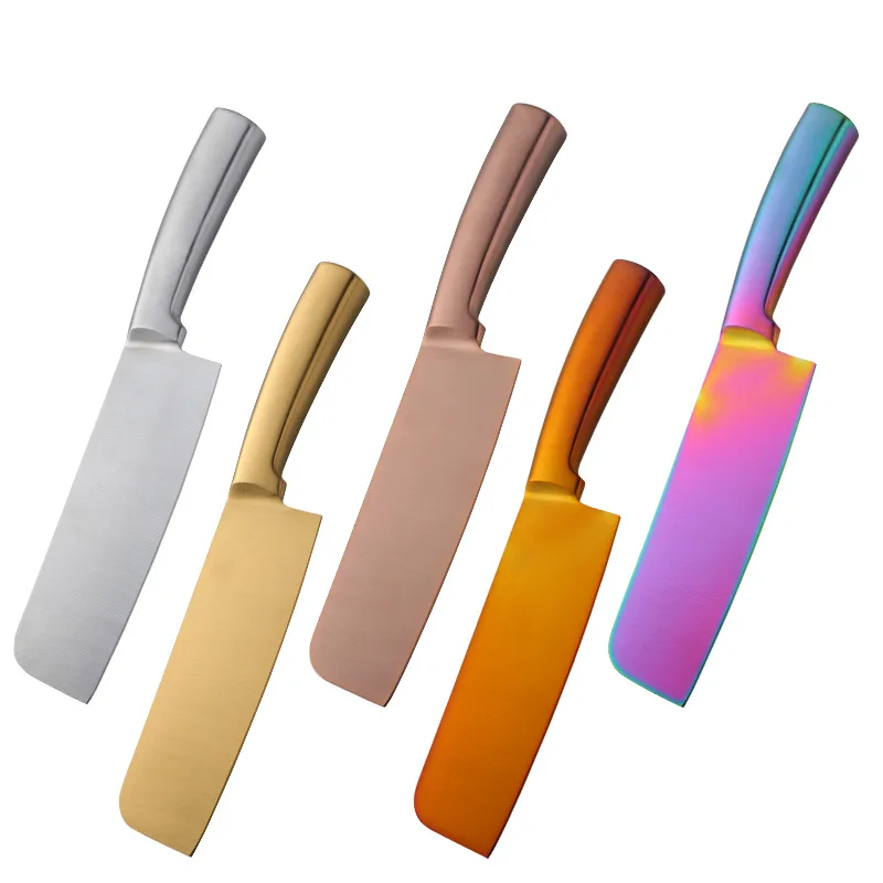 

Stainless steel Knives kitchen knife Single, Silver/gold/rose gold/rainbow