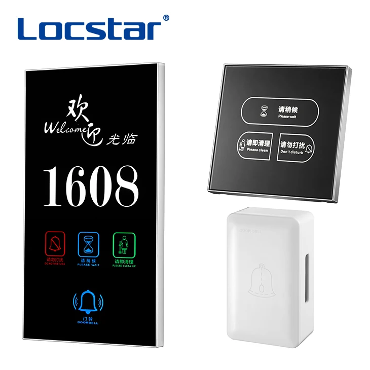 
Electronic Doorplate Touch Doorbell Switch Room NO.Displays 