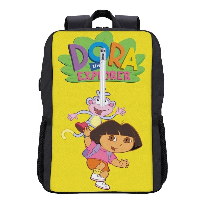 

Low MOQ Cute Cartoon Design Print Backpack Kids Students School Bag Custom Logo Printed Teenagers USB Laptop Backpacks