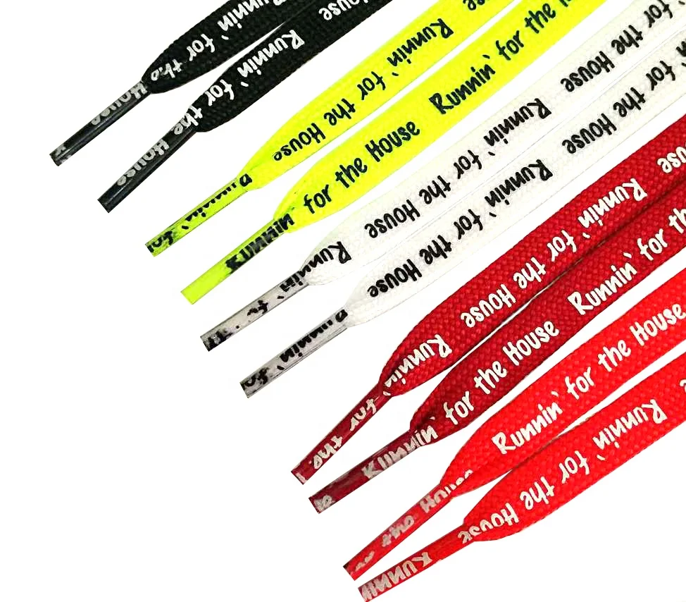 

wholesale custom Polyester flat shoe laces printed sublimation printing shoelace, Picture color or custom color