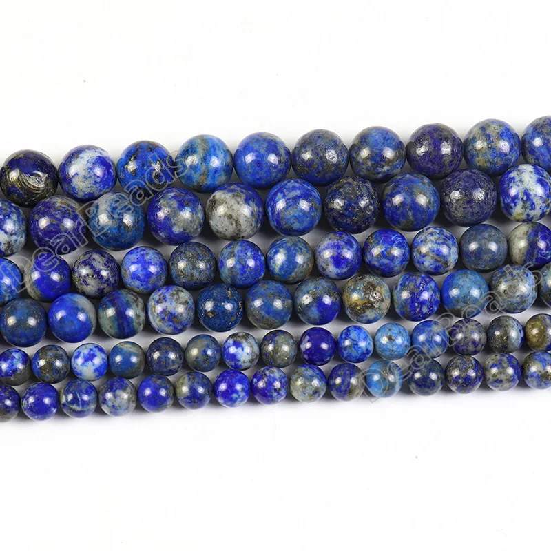 

Natural Polished Round Blue Lapis Lazuli Bead Beads Strands for Jewelry Making 4mm 6mm 8mm 10mm 12mm