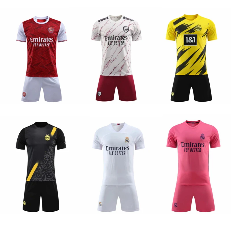 

2021 custom blank wholesale bulk football uniforms wear soccer jersey sport football t shirt, Custom color