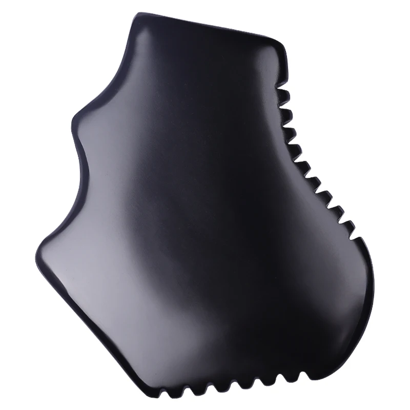 

Custom Logo Black Bian Stone Jade GuaSha For Facial Scraping Skin Tightening