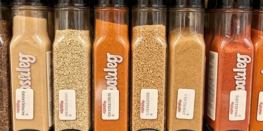 Garlic powder in spice rack