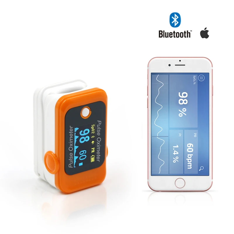 
CE OLED display Fingertip omron Bluetooth Pulse Oximeter 