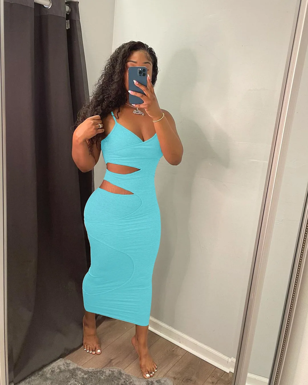 

v neck soild hollow out sleeveless plus size summer women bandage sexy bodycon club dress long maxi dress summer