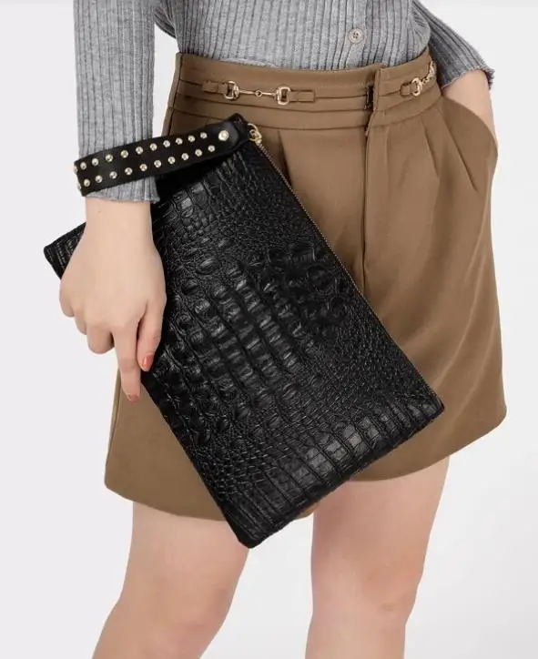 

Fashion croco bag women crocodile mini handbag 2021 small bags women handbags ladies Croc Embossed Clutch Bag