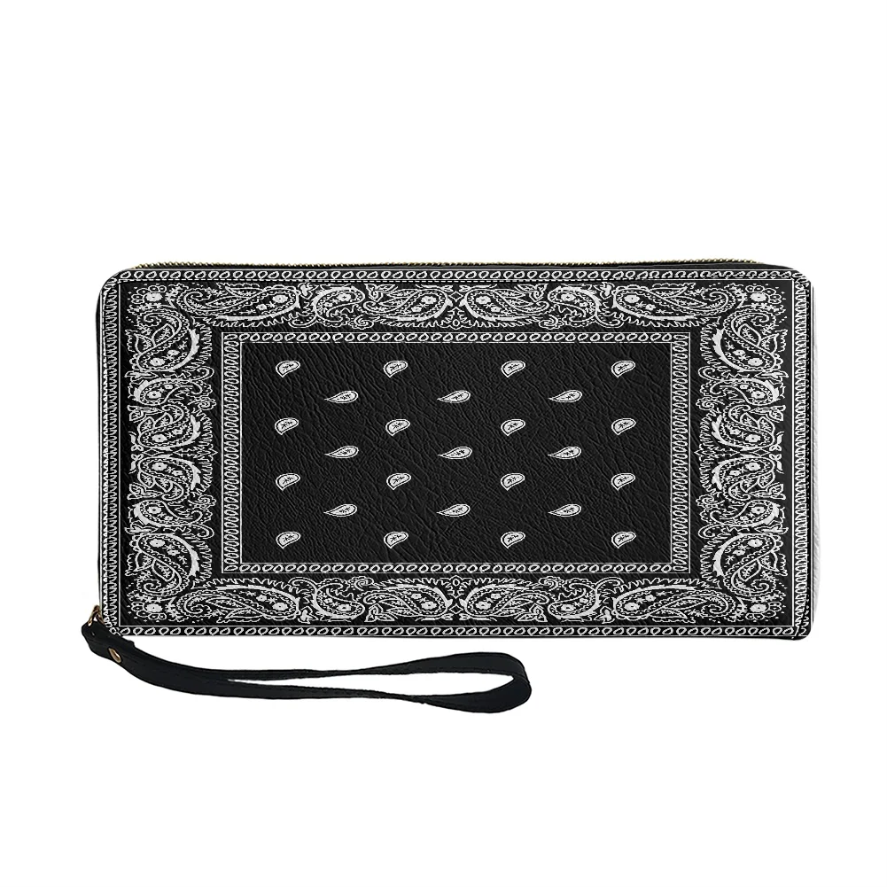 

Wallets For Women Fashionable Purse Bandana Pattern Women Wallet Leather Print On Demand 2022 Handbags With Zipper For Women, Customized color