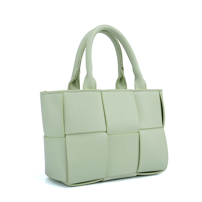 

Alibaba China Guangzhou BSCI pu woven purses tote bags fashion design vegan handbags for women, Customsized