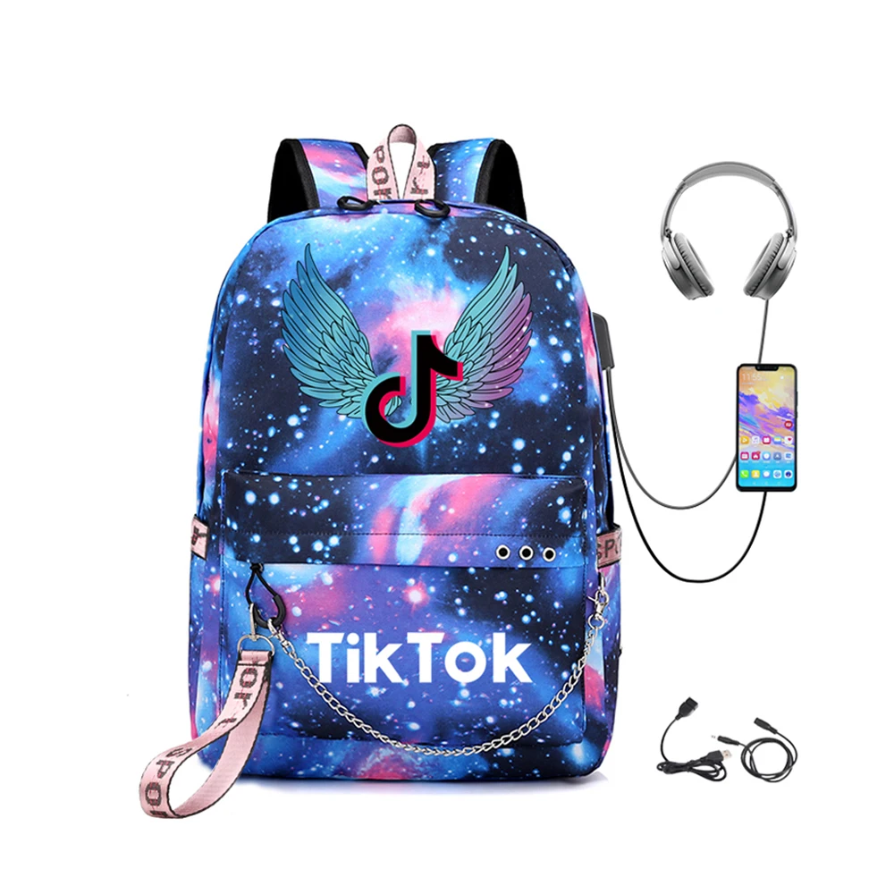 

hot sale student school back pack bag kids children adults backpack with USB charging headphone port