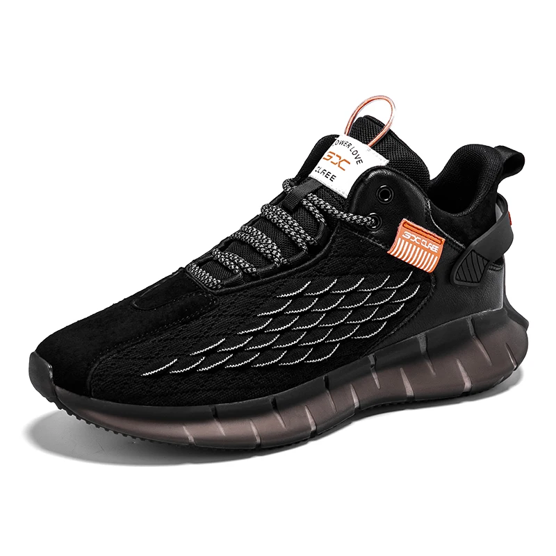 

2020 Shoes Manufacturer Fashion Knitted Upper Casual Athletic Trainers Running Sport Men Shoes, Picture color