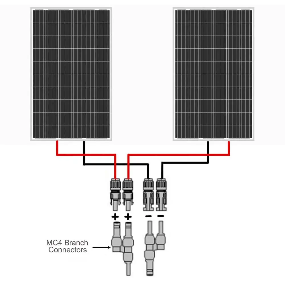 Pv Solar T-branch Connector For Parallel Solar Panel Pair Male And ...