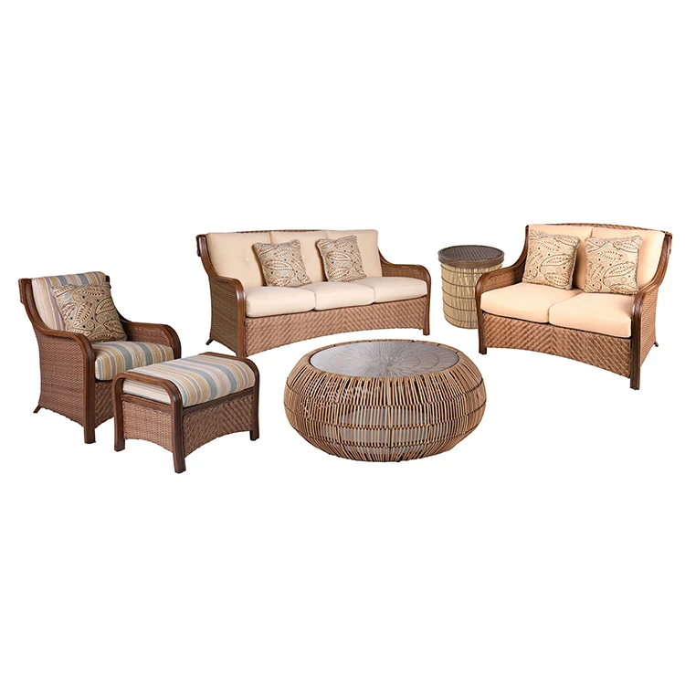 
Wholesale China Garden Sofa Cheap Outdoor Wicker Furniture Rattan Sofa Set 