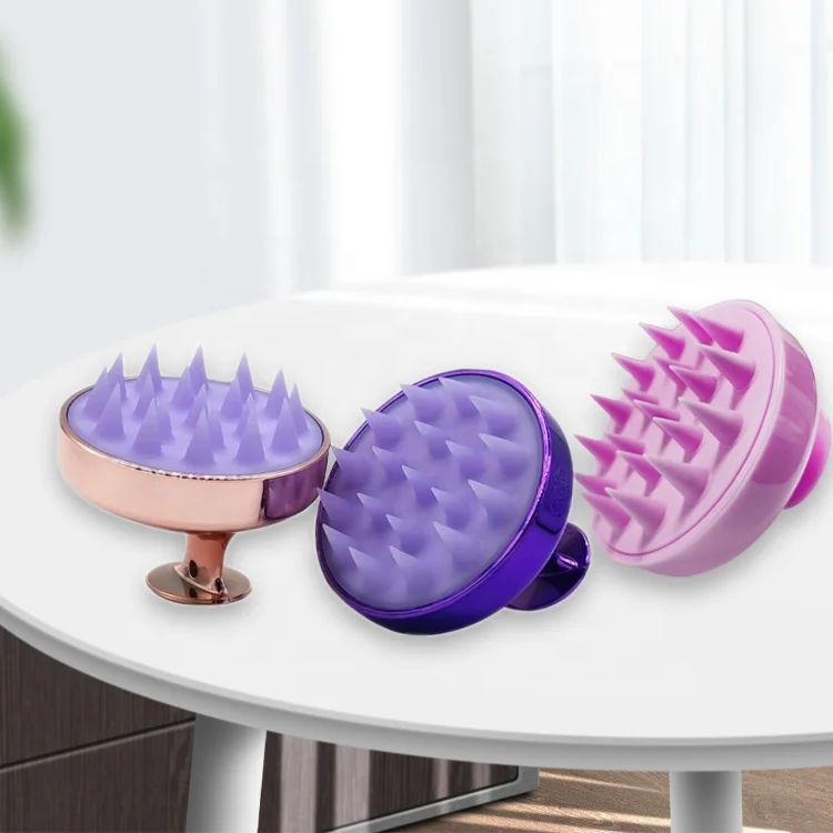 

Hair Comb Factory Custom Shampoo Plastic Anti-static Logo detangling Silicone Brush Scalp Massage Hair Brush, Customized