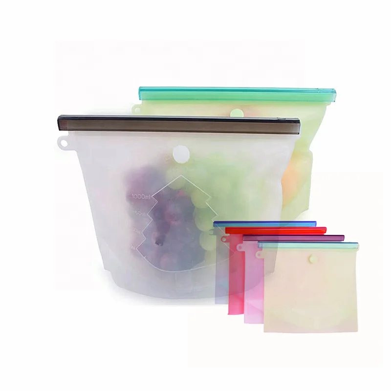

2021 China factory manufacture reusable silicone bags, Customized color