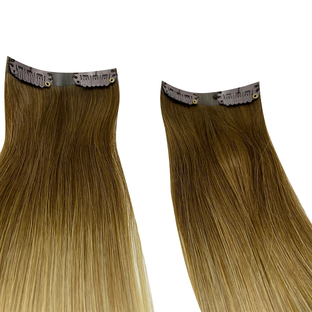 

100% Russian Human Remy Hair Clip in Wholesale Invisible Seamless Pu Clip in Hair Extension Human Hair