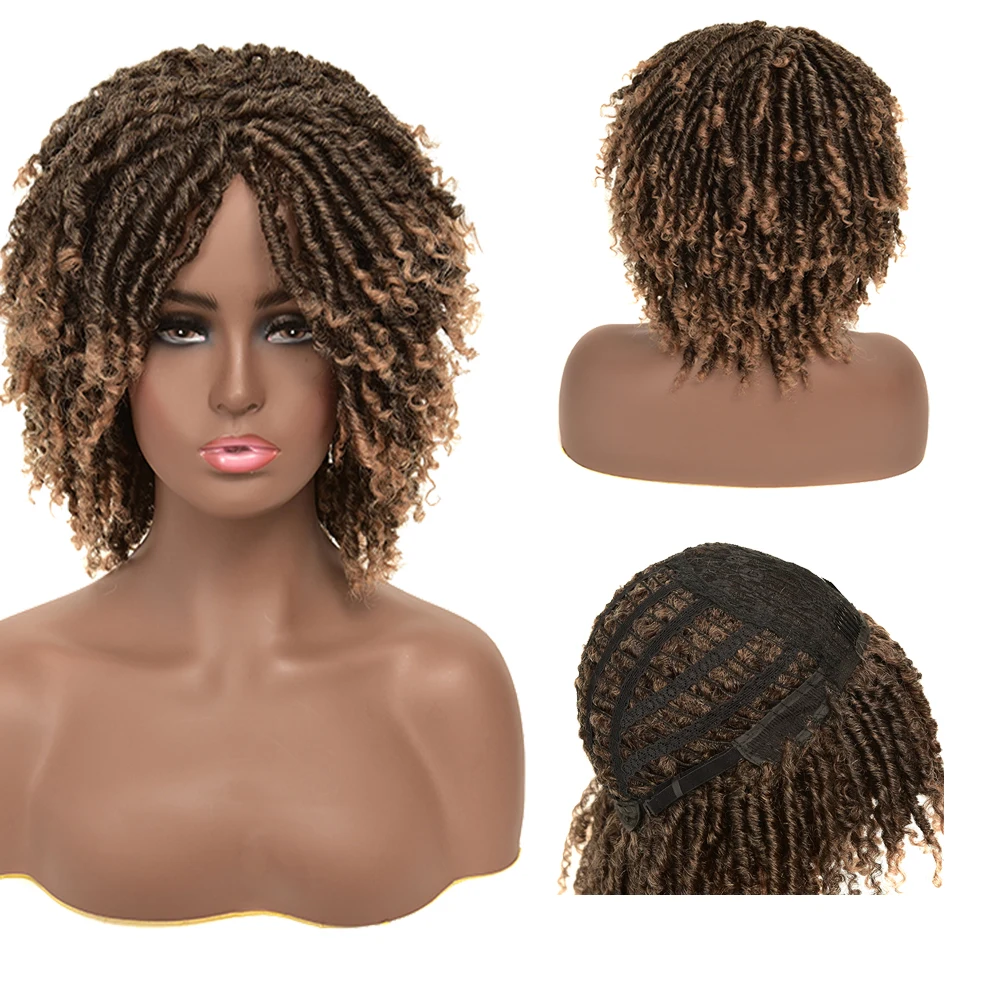 

Wholesale Cheap Synthetic Hair Wigs for Black Women Dreadlocks Braiding Hair Wig Faux Locs Crochet Braided Lace Frantal Wigs