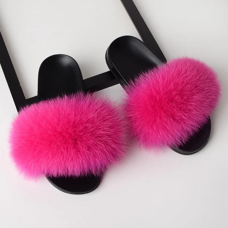 

Superstarer Wholesale multi color adult fux fur slides slippers house real fur big women slides vendor