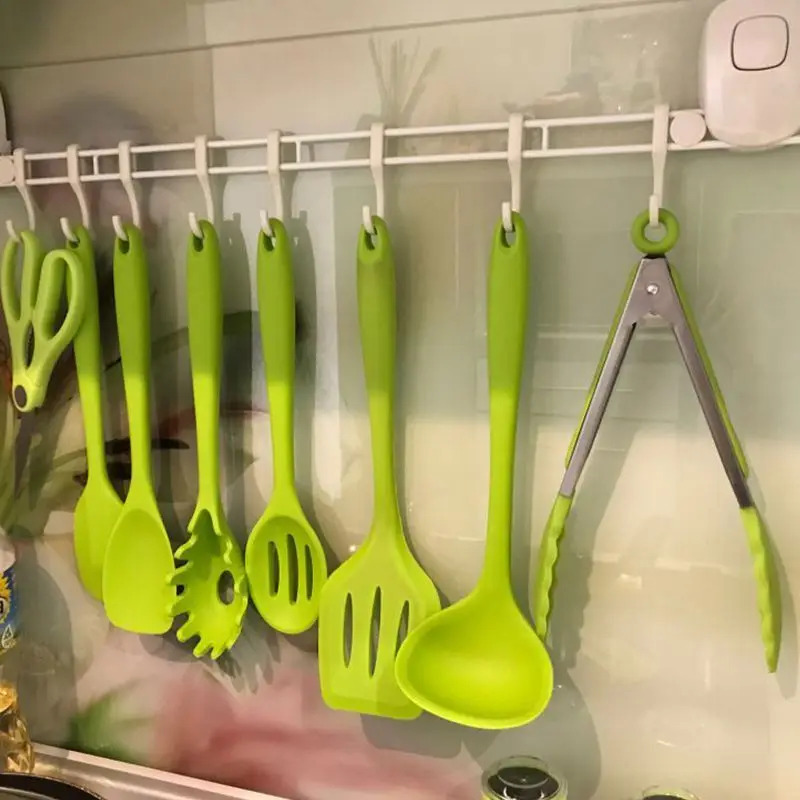 

Silicone Kitchen Utensil Set with Holder, Silicone Cooking Utensil Set Heat Resistant Non Stick BPA Free