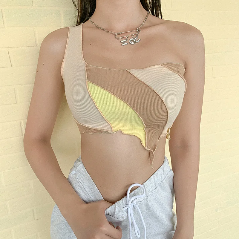 

FS3218A Top trend new pure color slim women crop tops