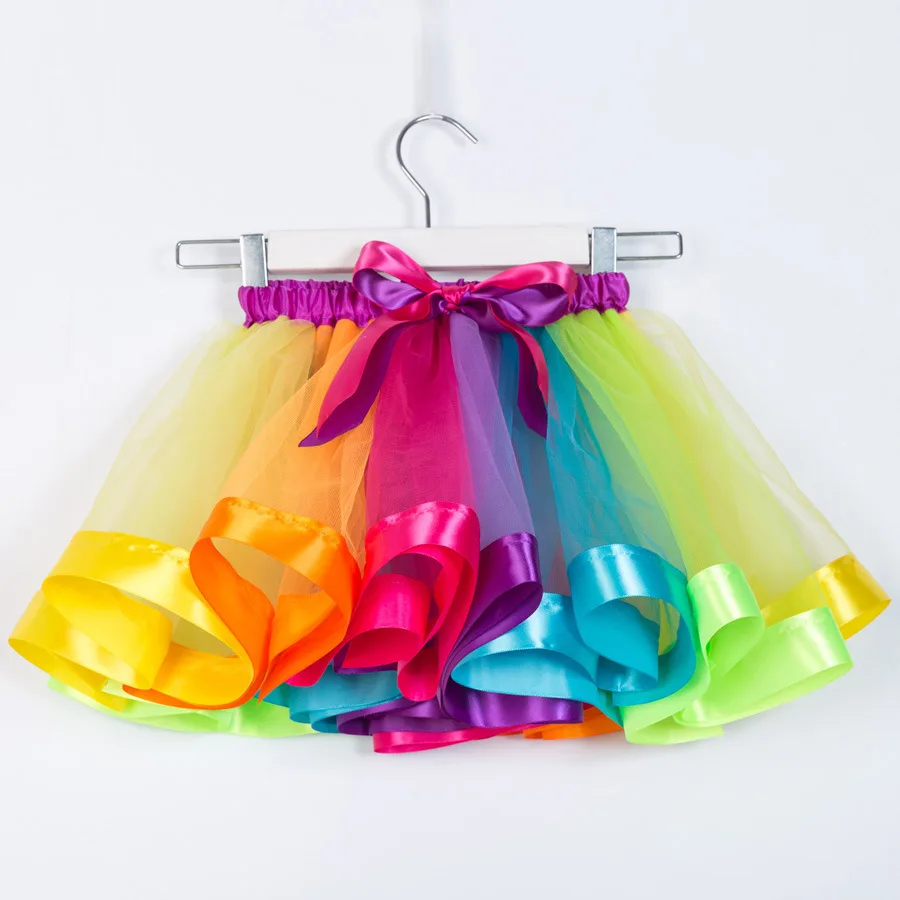 

high quality cheaper cost summer tutu skirts birthday rainbow tutu skirts