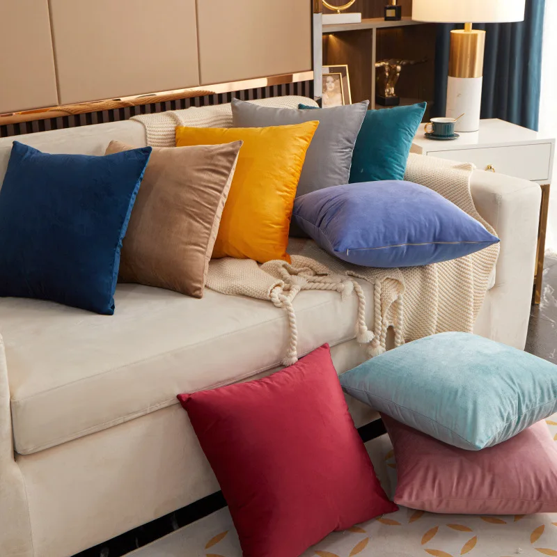 Modern Decorative 45x45 cm Throw Luxury Pillowcases for Home Sofa Decor Velvet Pillow Covers