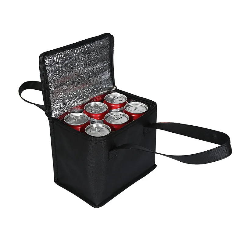 

Manufacturers custom-made portable non-woven insulation bag portable zipper ice bag takeaway insulation box, Multiple colors