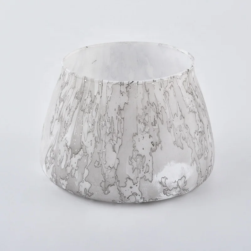 Home Decorative Water Transfer Candle Jar Glass Wholesale