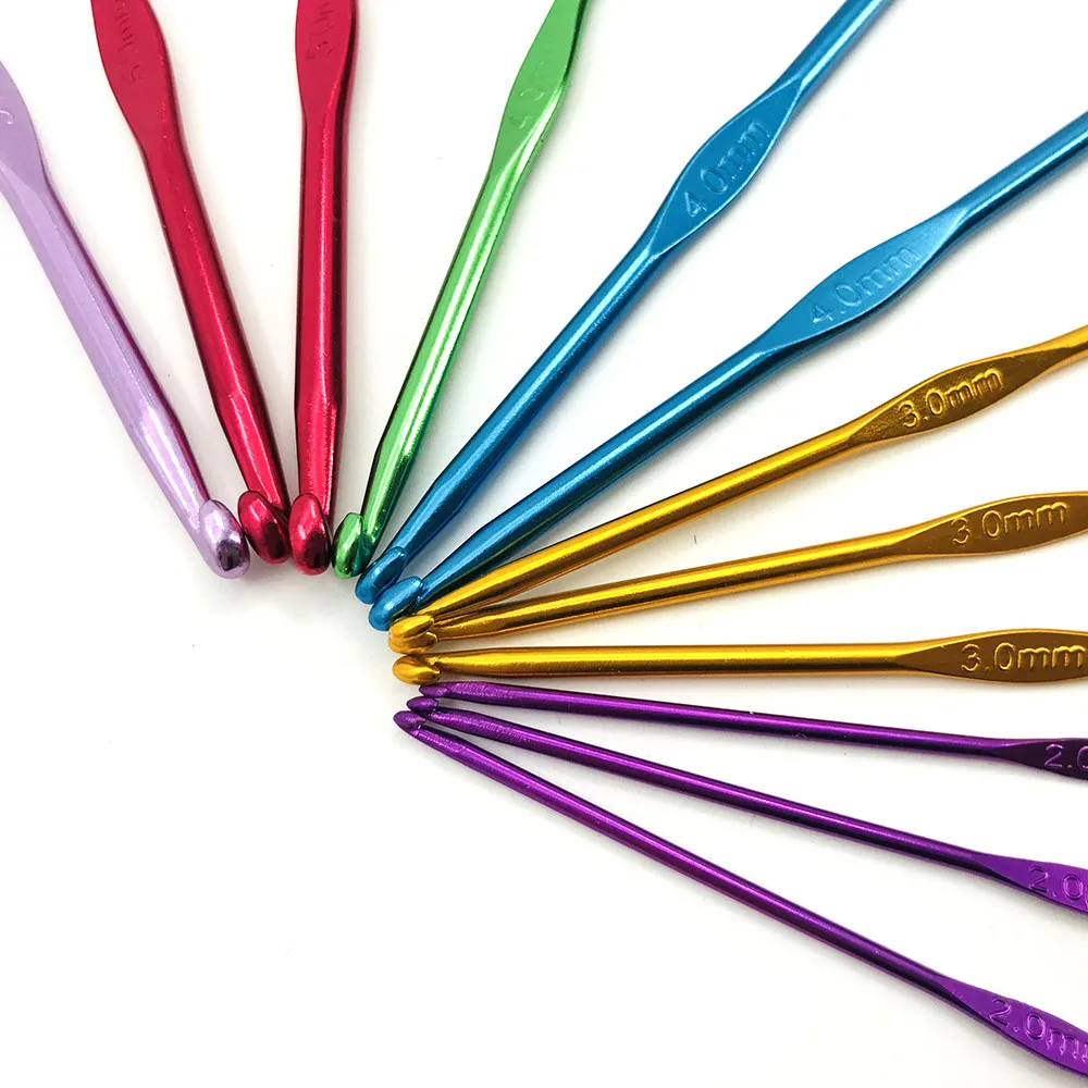 Multicolor Aluminum 2mm10mm Crochet Single Dread Crochet Needle Kit