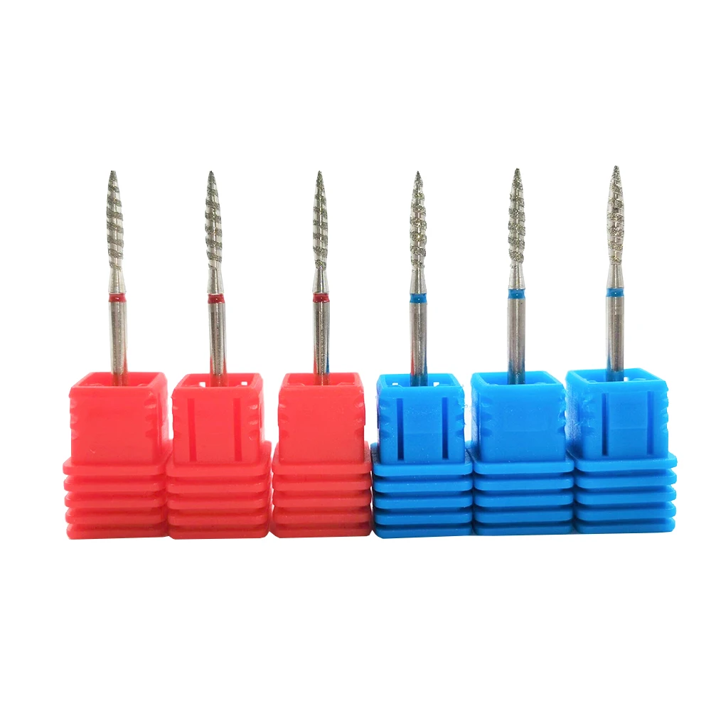 

gel nail polish cuticle cleaning diamond pedicure drill bit, Rainbow