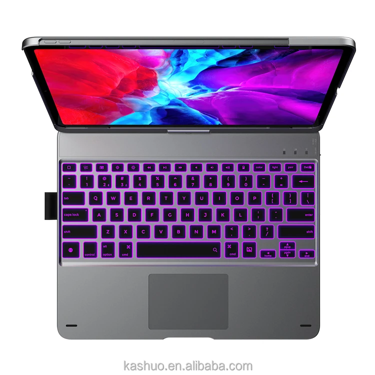 

2020 Multi-angle Laser Etched Keycap 4th Pro12.9 Inch Keyboard Case for iPad