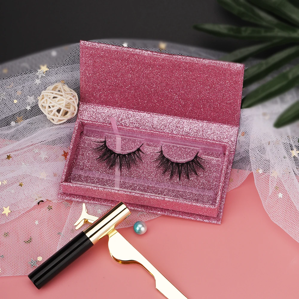 

Private Label Packaging Cruelty Free Liquid Waterproof Eyeliner Mink False Lashes Magnet Magnetic Eyelashes, Natural color