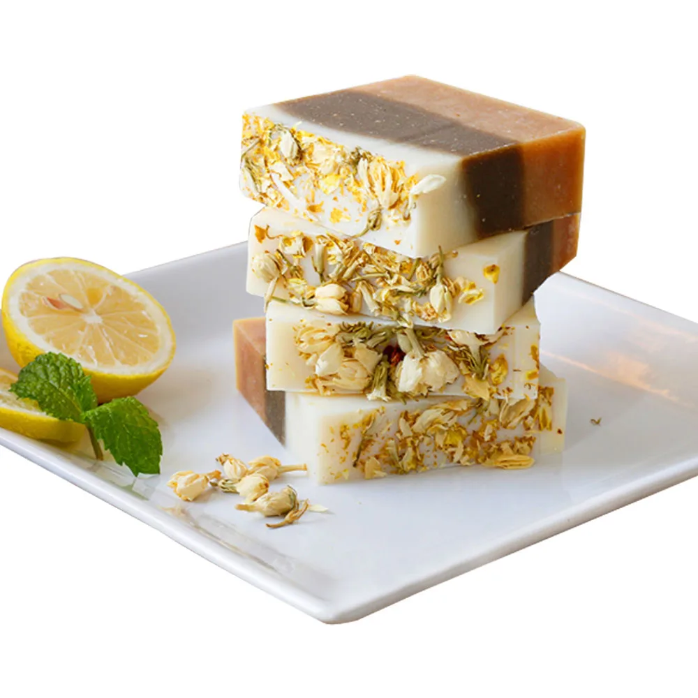 

Nature whitening olive soap lemon mint jasmine cold process handmade soap
